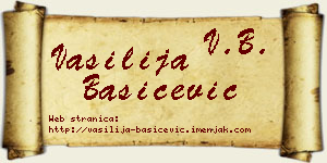 Vasilija Bašičević vizit kartica